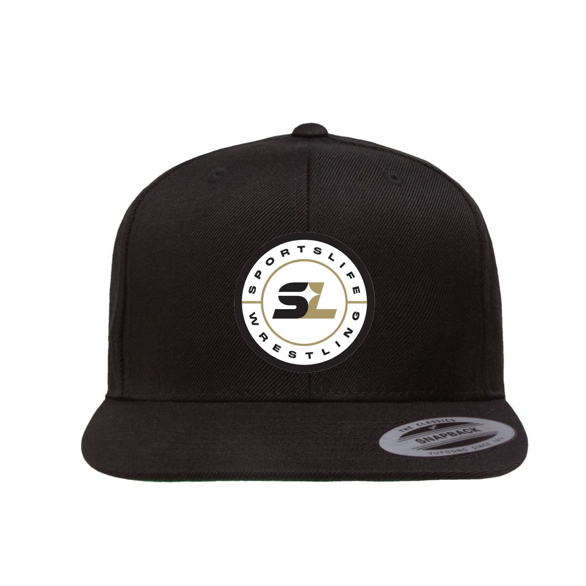 Black Yupoong Hat with Sublimated Logo