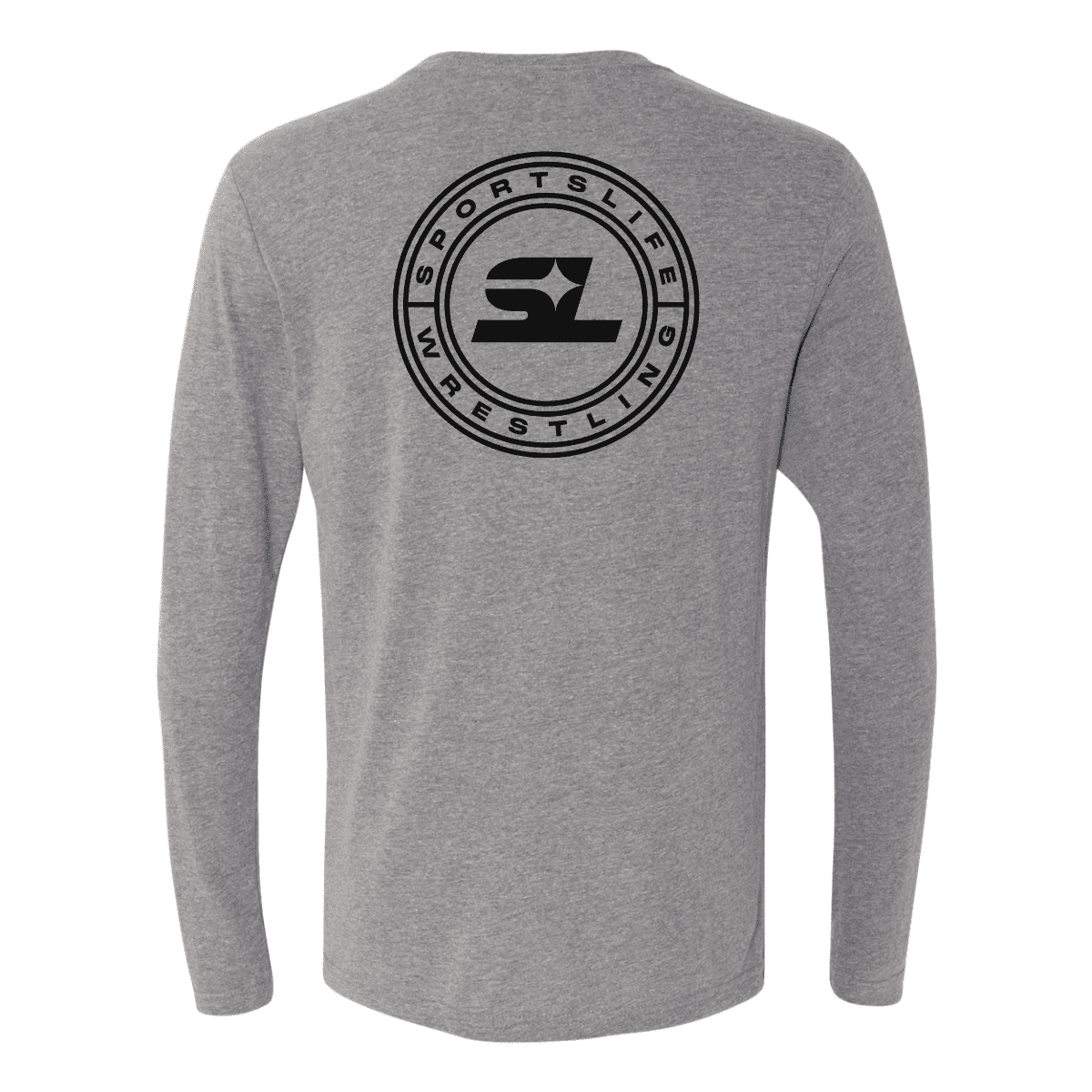 Triblend Long Sleeve Crew with Back Logo